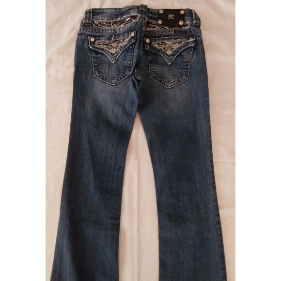Miss Me Jeans Blue Medium Wash JP6050B2 Boot Cut Embellished Size 26 - Picture 6 of 8